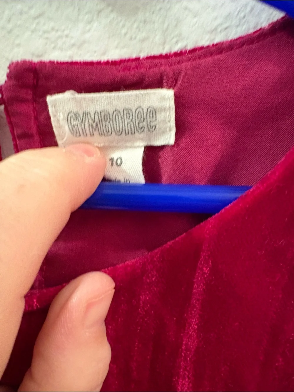 Gymboree Girls Velvet Party Dress in Deep Red